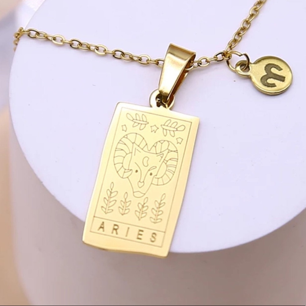 Zodiac sign necklace Scorpio, Sagittarius, Capricorn, Aquarius and Pisces. - Picture 9 of 10